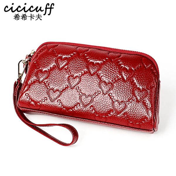 

cicicuff 2020 new fashion genuine leather women day clutches long wallets ladies coin purse clutch purse money bag