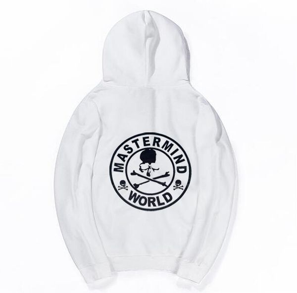 

mastermind world skull printed designer hip hop hoodies casual hooded sweatshirts male printed high street pullover, Black