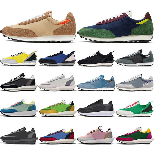 

ldv waffle daybreak mens running shoes gusto pine white nylon black varsity blue university red women trainers sports sneakers 36-45, White;red