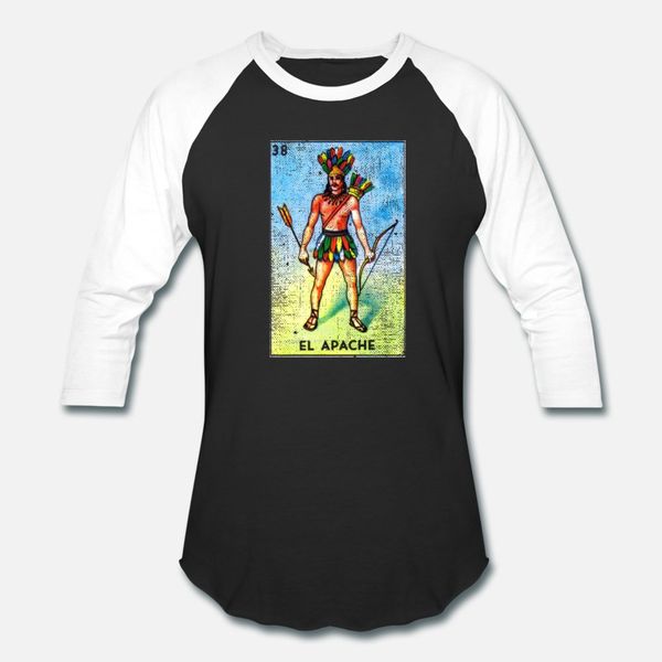 

el apache mexican loteria bingo card t shirt men интересный 100% хлопок плюс размер 3xl формальное интересное новый мода весна осень outfit