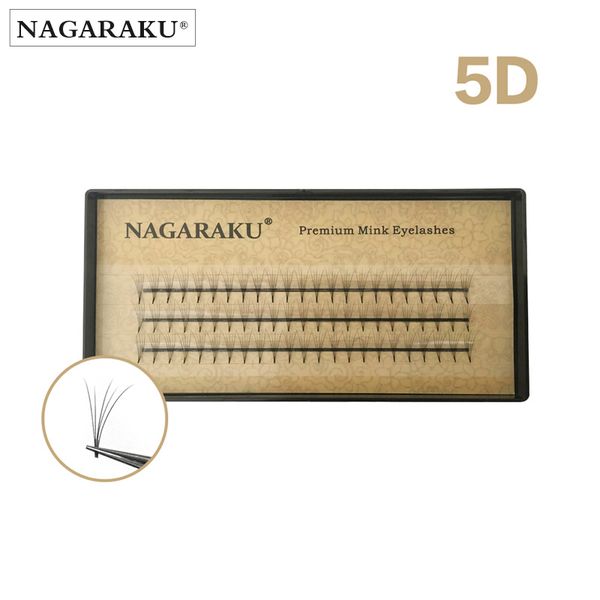 

false eyelashes nagaraku 2d-6d volume eyelash makeup extensions handmade black faux mink premade fan application