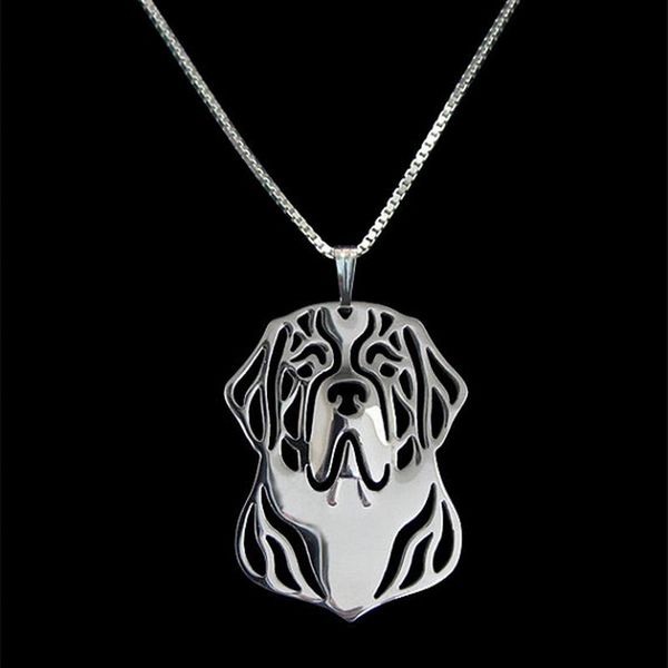

pendant necklaces fashion women's dog jewelry metal st. bernard for lovers drop, Silver