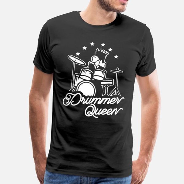 

drummer queen drums music musician gift women t shirt men fit short sleeve round neck original fit new style summer style trend shirt