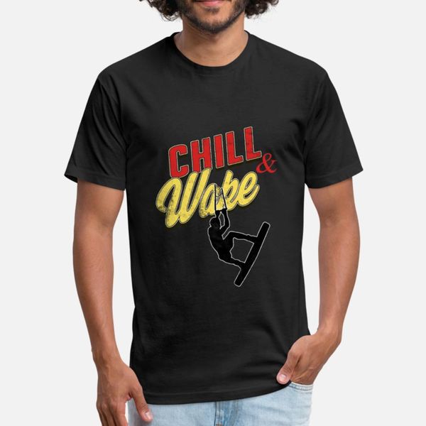 

chill and wake t shirt men customize cotton euro size s-3xl fit loose authentic spring autumn leisure shirt