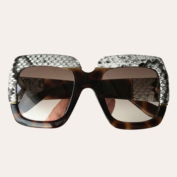 

snakeskin pattern big sunglasses women men square frame vintage brand sun glasses gafas de sol11, White;black