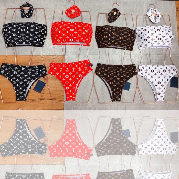 

spring summer bikini set women swimsuit women's bikini swimsuit printed triangle lace up and thong pants two piece swimsuit