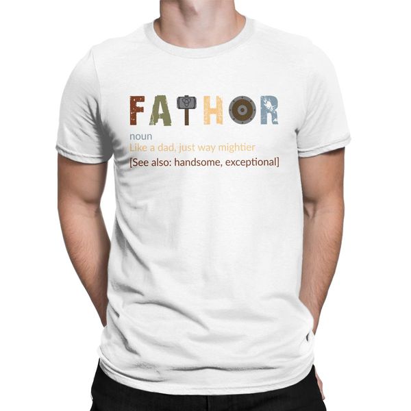 

fathor like dad just way mightier hero men's t shirt gift for hero dad funny tees short sleeve round collar t-shirts 100% cotton