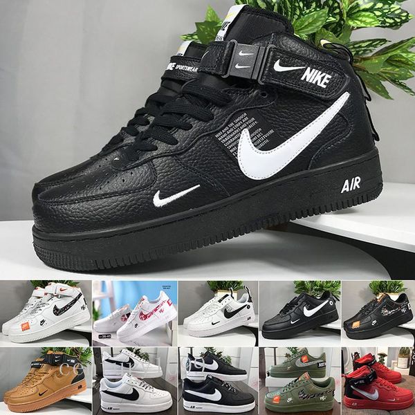 

высокое качество пробка для menwomen высокого качества one 1 вскользь обувь low cut все белый черный цвет вскользь тапки размер сша 5.5-12 t