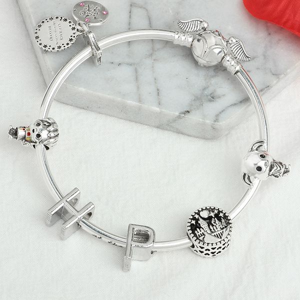 

european cartoon beads diy bracelet suitable for pandora style charm beads bracelet jewelry, Black