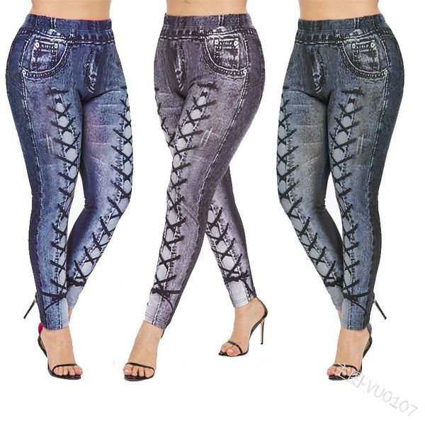 

Fashion Women Jeans Skinny Jeans with Strips Print Women Cool Streetwear 2020 New Arrival Long Pants 3 Colors Size S-2XL