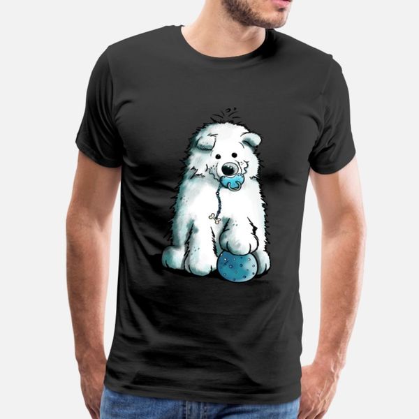 

cute samoyed puppy dog dogs comic gift t shirt men create tee shirt s-xxxl natural graphic funny summer style vintage shirt