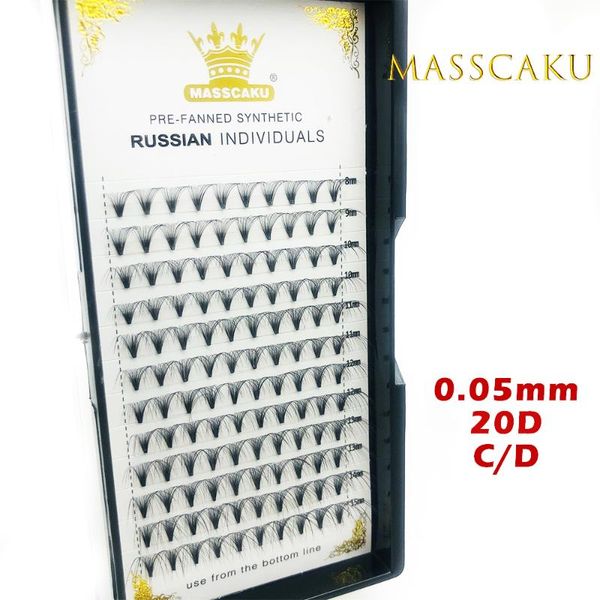 

masscaku 20d premade вентиляторы для макияжа ресницы maquiagem высокого качества индивидуальные ресницы natural soft синтетический норковые