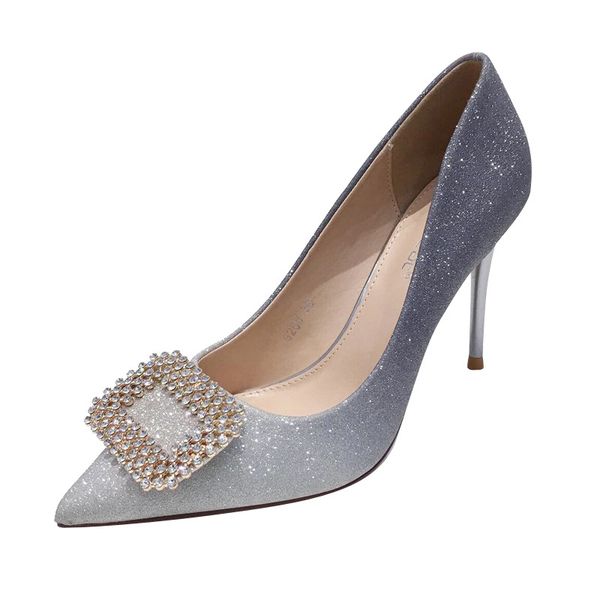 

2020 s40226 new rhinestone black french high-heeled shoes women's thin heels with words after baotou sandals female summer