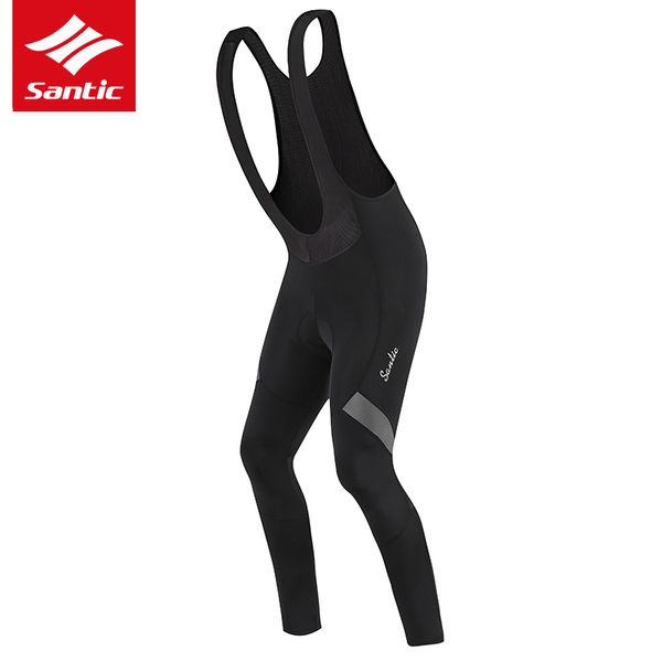 

santic pro team cycling pants men spring autumn mtb road bike bib pants italian imported padded bicycle long bike clothing, Black;blue