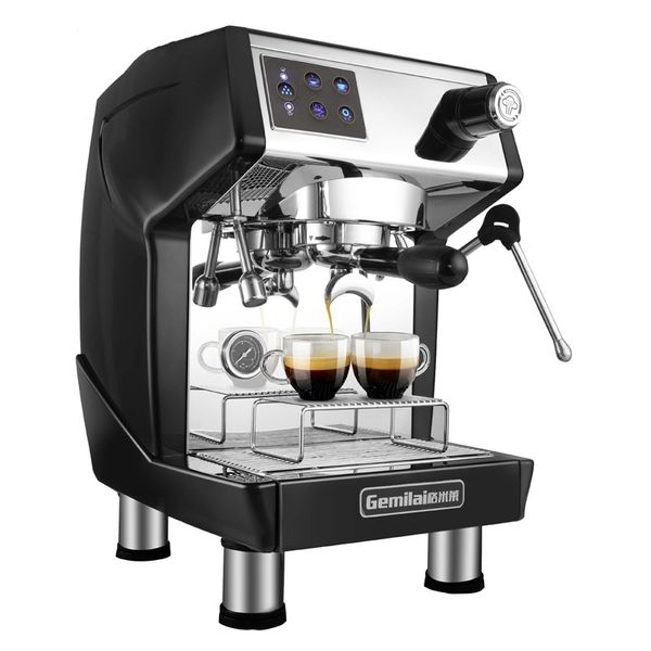 

commercial italian semi-automatic coffee machine 220v freshly ground concentrated milk coffee shop electrical appliances