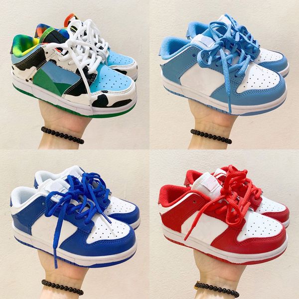 

sb dunk chunky dunky jumpman 1 low kids basketball shoes 2020 leather ice cream boys girls skateboard sneakers size 24-35