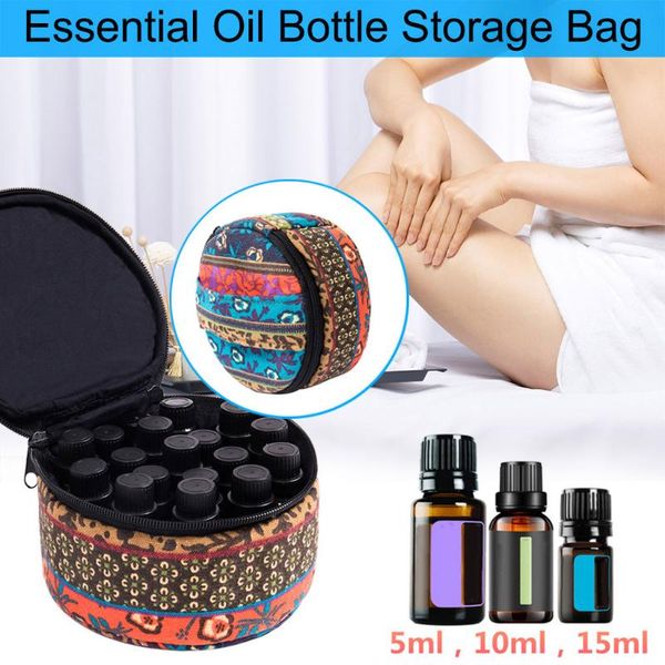 

storage bags essential oil carrying organizer small and refined round for bottles 5/10/15ml oils are carried at an upright position
