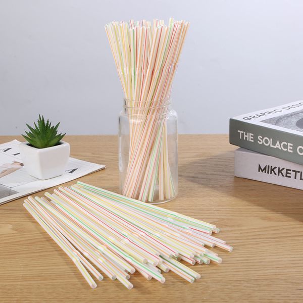 

drinking straws 100 pack disposable flexible plastic striped multi colored rainbow bendy straw bar accessories