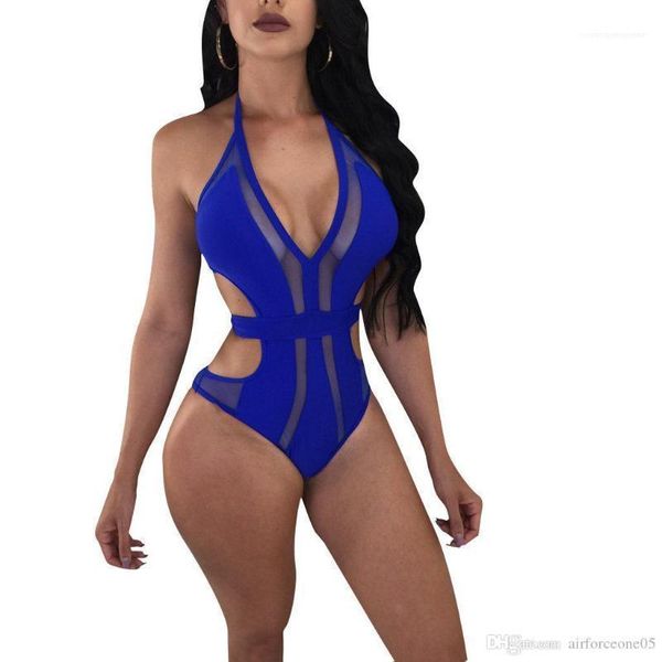 

hollow out designer bikinis halter swimwear playsuits women one piece bikini summer, White;black