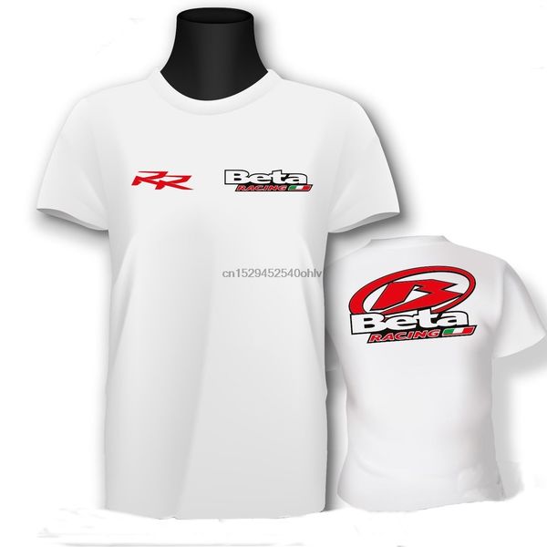 

men's short sleeve t-shirts beta motor rr beta racing prints cotton white