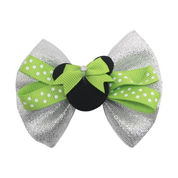 

hair accessories glitter butterfly cute little mouse clips hairgrips girls bows for kids, Slivery;white