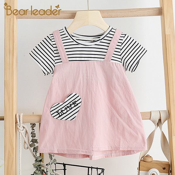 

bear leader toddle baby dress new summer babies princess dresses girls striped dress toddle baby vestidos children clothing suit, Red;yellow