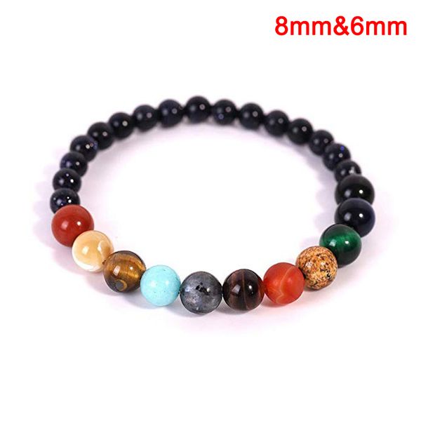 

eight planets bead bracelet universe yoga chakra bangle jewelry gift for men women ll@17, Black