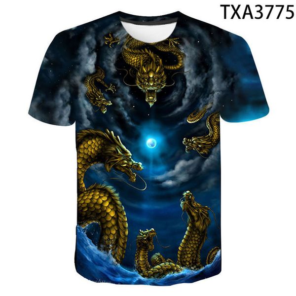 

dragon boy girl printed cool 3d print shirts harajuku plus size graphic men clothing