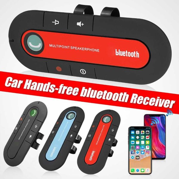 

bluetooth handscar kit sun visor clip audio adapter wireless receiver multipoint speakerphone auto stereo mp3 player