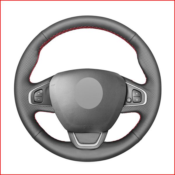 Coprivolante per auto in pelle sintetica nera PU per Renault Clio 4 (IV) Kaptur Captur 2016-2019