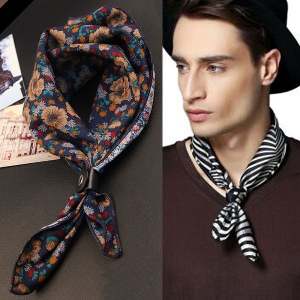 

60cm square ties cravats scarf for men women tie accessories neck neckerchief cravat kerchief headkerchief head man mens new scarves, Blue;gray
