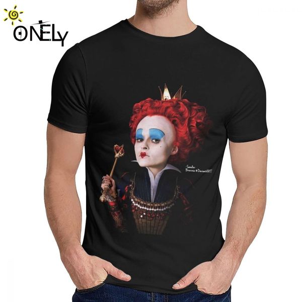 

soft queen of hearts red-queen alice adventures in wonderland short sleeve men crazy style nice classic round neck homme t shirt