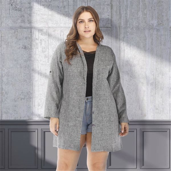 

european-style temperament large size xl-5xl women's long single-breasted loose long-sleeved women's windbreaker jacket jr3541, Tan;black
