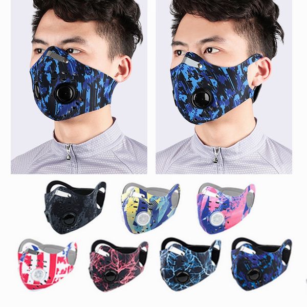 

new cycling face mask outdoor sports training mask windproof dust proof carbon pm2.5 anti-pollution running activated filter washable masks