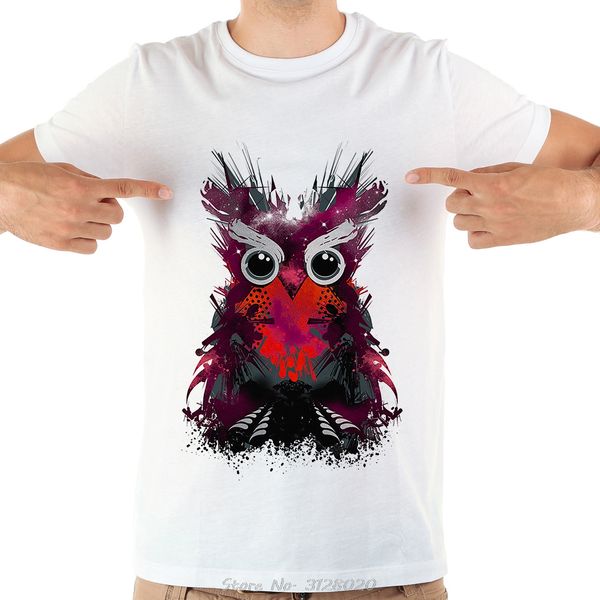 

owl universe funny t shirt men short sleeve streetwear t-shirt summer new white casual tshirt cotton tees