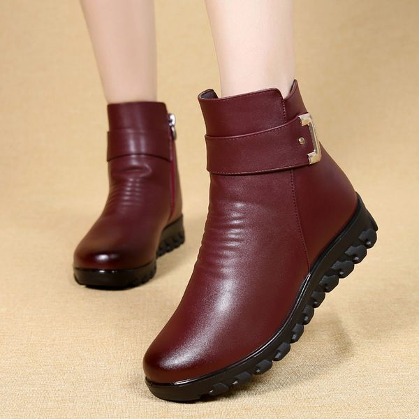

комфорт fuzzy boots для женщин warm пушистый зимняя обувь 2020 новые мама plat ботильоны с мехом, Black