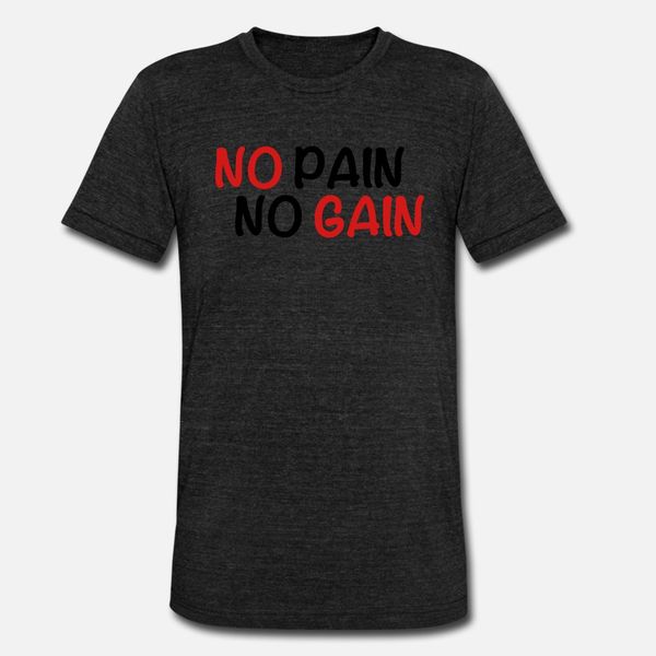 

no pain no gain t shirt men fit cotton plus size 3xl letter fit casual summer standard shirt