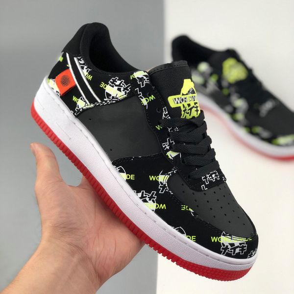 

2020 new one 1 low multi worldwide black green white red womens mens running shoes 1s dunk sports trainers sneakers des chaussures 36-45