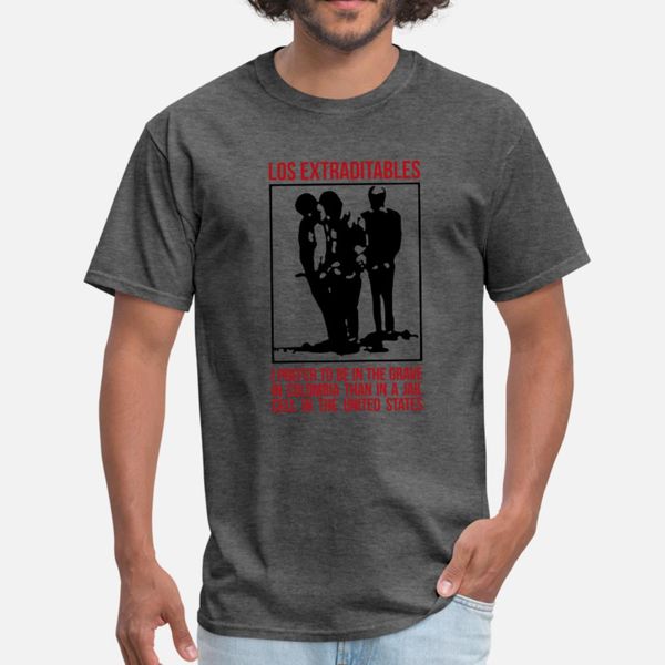 

los extraditables eng t shirt men personalized 100% cotton plus size 3xl solid color loose building spring cool shirt