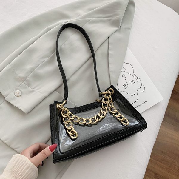 

2020 summer new shoulder bag fashion transparent female bag bag handbag lady pu shoulder shopping