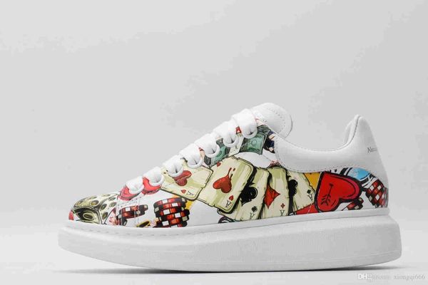 

2020 men's and women's fashion thick-soled shoes, fashionable wild luxury designer couples models multiple colors, Red;white