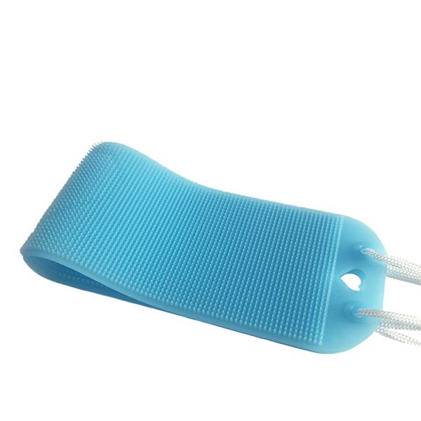 

back scrubber belt soft silicone long double sided massage bath towel durable