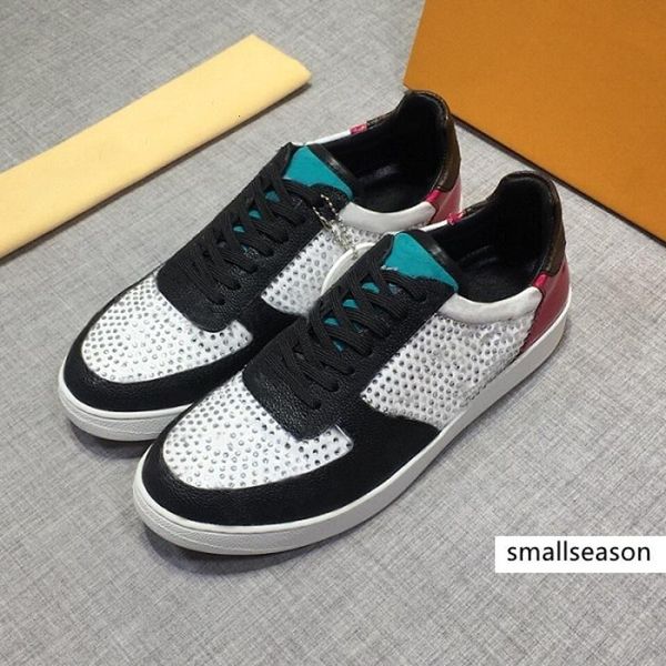 

classic luxembourg shoes designer rivoli boombox casual shoes 3m white leather brand trainer men fashion leisure shoes with box, Black