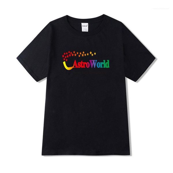 

sleeved tees mens summer ss19 tshirt astroworld travis scott letters short, White;black