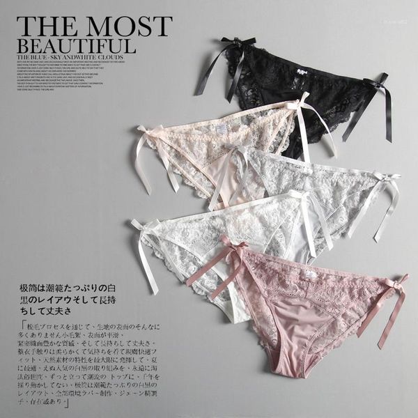 

panties cute sweet solid color womens designer briefs panelled bandage hollow out womens underwear lace breathable womens, Black;pink