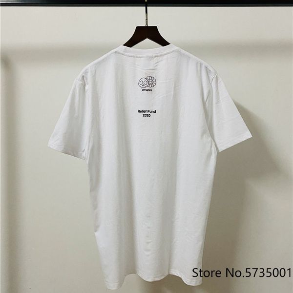 

sureme 2020ss relief fund sunflowers t shirt men women couples tees takashi murakami 100% cotton short sleeve t-shirt men lj200827, White;black