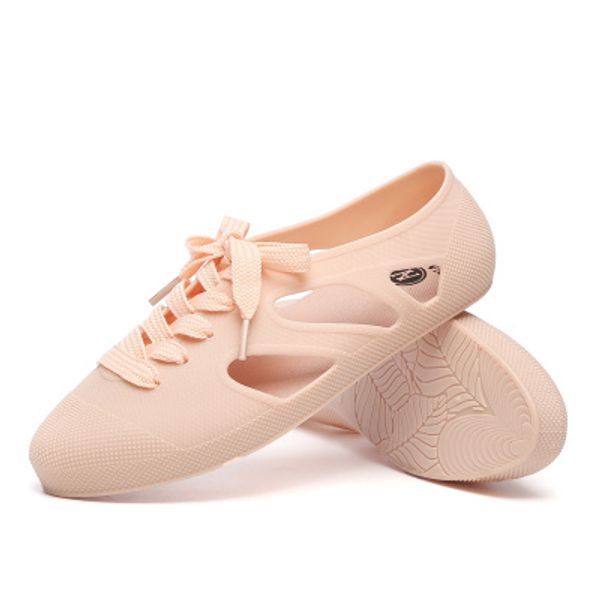 

maggie's walker beach shoes women jelly sandals summer fashion candy-colored lacing flat sandals size 36~40, Black