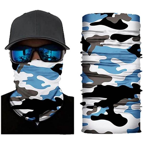 

high elastic 3d seamless bandana cycling scarf men women headwear protection face mask bike ski hiking magic bandana balaclava, Blue;gray