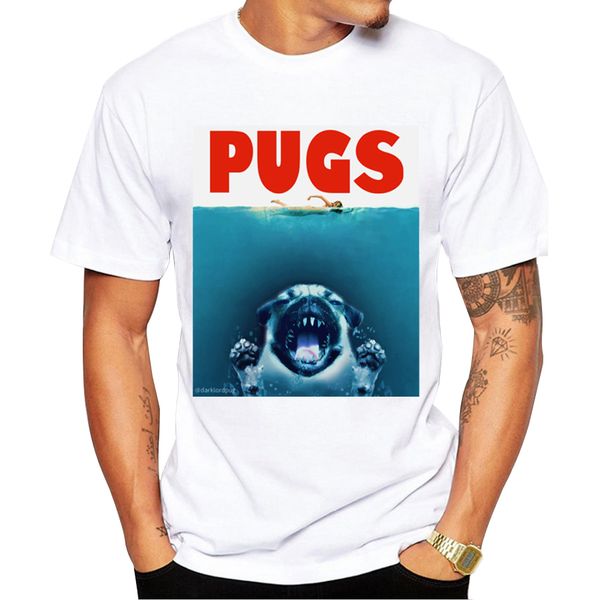 

new arrivals fashion pugs jaws design men's t shirt boy hipster cool casual t-shirt