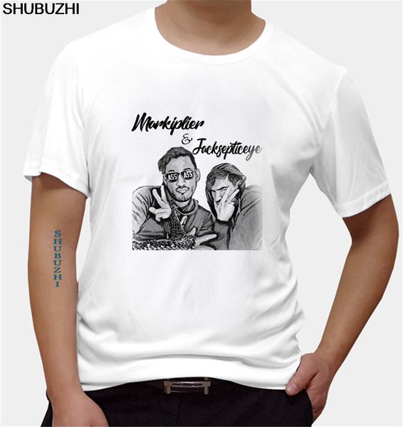 

short sleeved t shirt men markiplier and jacksepticeye fashion hipster t-shirts mens print own summer euro size